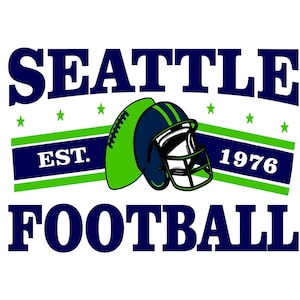Seattle Football Fan Art Design for Printing, Cutting and Sublimation & - Svg, Eps, Dxf, Eps, Cricut, Silouhette