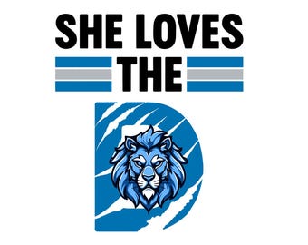 Detroit Football SVG: Cricut, Silhouette, Printing, Sublimation (Digital Download)