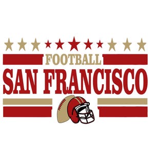 San Francisco Football Design | Perfect for Printing, Cutting and Sublimation | Svg, Eps, Png, Dxf, Eps | Cricut Silouhette