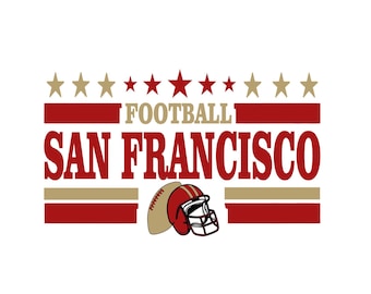 San Francisco Football Design | Perfect for Printing, Cutting and Sublimation | Svg, Eps, Png, Dxf, Eps | Cricut Silouhette