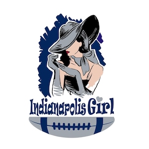 Indianapolis Football sports design. Perfect for Printing, Cutting and Sublimation & - Svg, Eps, Png, Dxf, Cricut, Silouhette