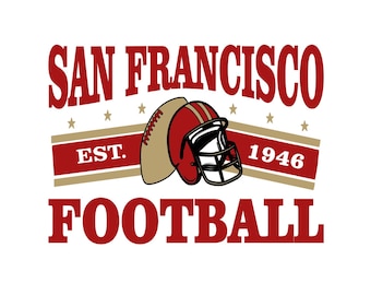 San Francisco Football Design | Perfect for Printing, Cutting and Sublimation | Svg, Eps, Png, Dxf, Eps | Cricut Silouhette