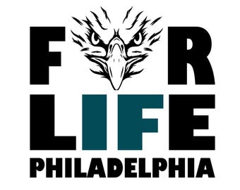 Philadelphia Football geïnspireerd ontwerp voor afdrukken, snijden en sublimatie & - Svg, Eps, Png, Dxf, Cricut
