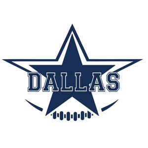 Dallas Football SVG: Star Cowboys, Cricut, Sublimation (Digital Download)