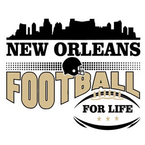 New Orleans Football Digital Art | SVG, PNG, EPS, | Silhouette & Cricut