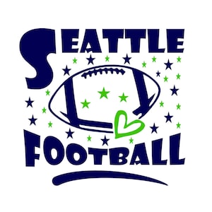 Seattle Football Fan Art Design for Printing, Cutting and Sublimation & - Svg, Eps, Dxf, Eps, Cricut, Silouhette