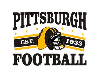 Pittsburgh Football Fan Art Design Druck, Schneiden und Sublimation & - svg, Eps, Png, Dxf, Eps, Cricut, Silouhette