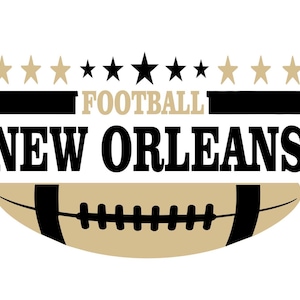 New Orleans Football Digital Art | SVG, PNG, EPS, | Silhouette & Cricut