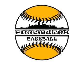 Skyline da cidade de Pittsburgh, time de beisebol, para recorte - SVG, EPS, PNG, Cricut e Silhouette Studio