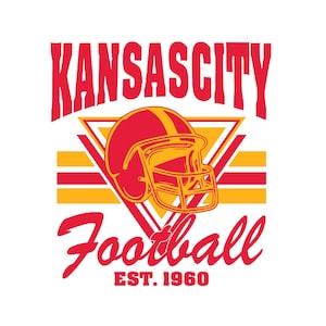Kansas City SVG, Kansas City PNG, clipart di football, Chiefs SVG, Chiefs PNG, Design di football americano di Kansas City, Kansas Chiefs SVG