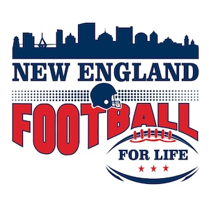 New England Boston Football Design for Printing, Cutting and Sublimation - Svg, Eps, Png, Dxf, Eps | Cricut