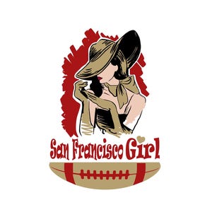 San Francisco Football Design | Perfect for Printing, Cutting and Sublimation | Svg, Eps, Png, Dxf, Eps | Cricut Silouhette