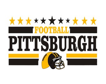 Pittsburgh Football Fan Art Design Druck, Schneiden und Sublimation & - svg, Eps, Png, Dxf, Eps, Cricut, Silouhette