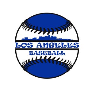 Los Angeles Baseball City Skyline for cutting - SVG, DXF, PNG, Cricut and Silhouette Studio