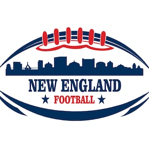New England Football SVG: Boston Skyline, Cricut Ready (Digital Download)