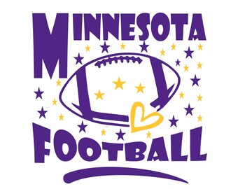 Minnesota Football Design Fan art Perfect for Printing, Cutting and Sublimation & - Svg, Eps, Png, Dxf, Cricut, Silouhette