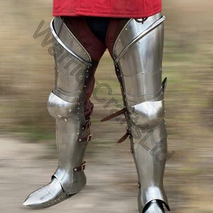 Handcrafted Medieval Leg Set | Steel Leg Guard Armor Suit, Medieval Knight Leg Armor Larp Cosplay Leg Greaves Armor, Reenactment gift item