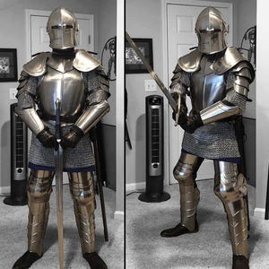 Full Body Barbuta Armor | Knight Full Plate Armor for Medieval Cosplay & LARP | Masterpiece of Protection and Design