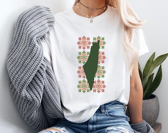 Palestine Unisex Tee, Stand with Gaza Shirt, Free Palestine T-shirt, Solidarity, Palestinian T-shirt, Palestine Freedom Gift, Palestine map