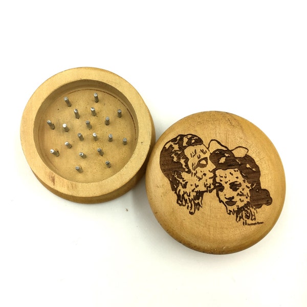 LAST ONE- LOVERS 2" Wood Burned Herb Grinder