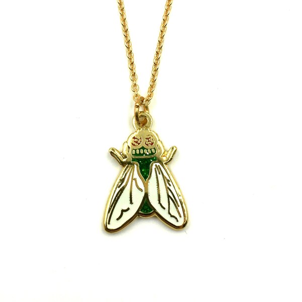 Fly Hard Enamel Necklace