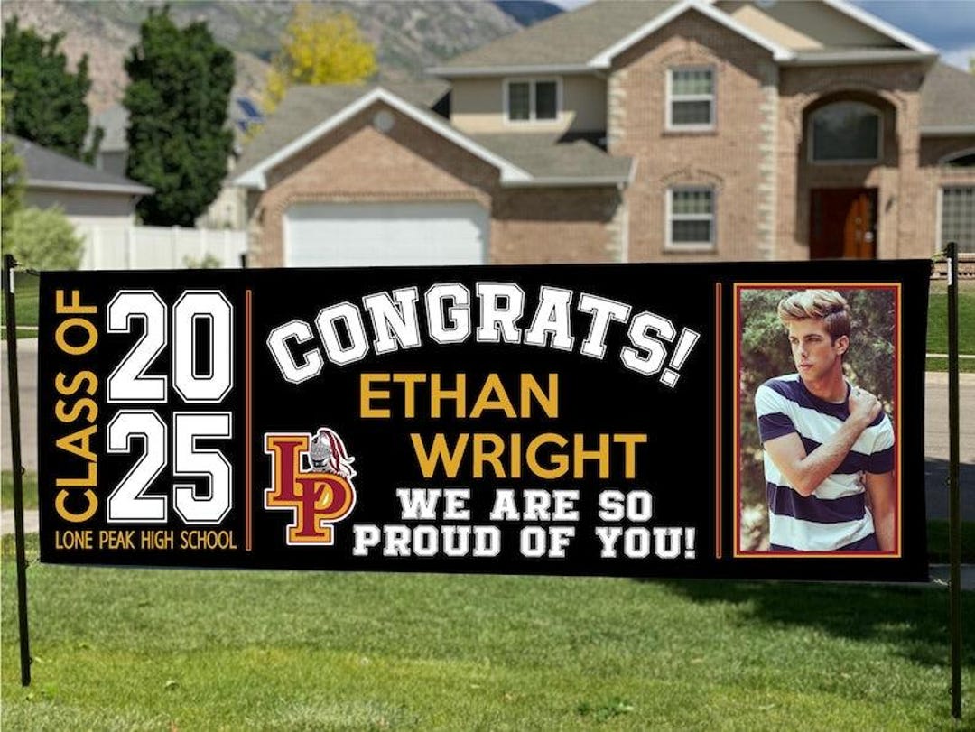Graduation Banner 2025 - Graduation Banner Class of 2025 for High ...