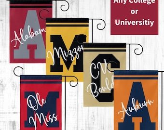 Aangepaste universiteitstuinvlag | Afstudeercadeau, universiteitsvoetbalfan, universiteit gepersonaliseerde vlag, huisvlag, aangepaste vlag, klasse van 2025