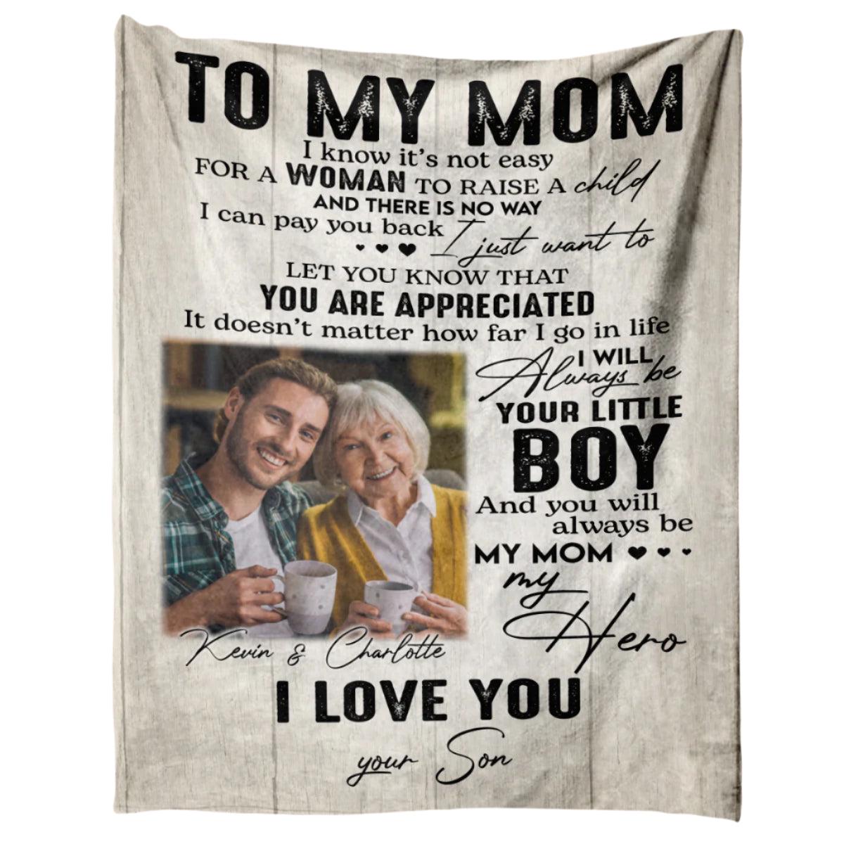 Personalisiertes Geschenk Für Mama – Kuschelige Überwurfdecke Mit Herzlichem Text (wahlweise 3 Größen)