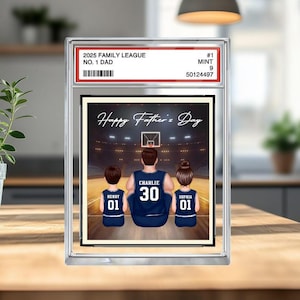 Plaque de bloc acrylique personnalisée pour papa de basket-ball n°1, cadeau personnalisé pour la fête des pères 2025, souvenir de papa sportif, décoration pour papa et enfants