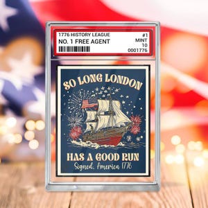 So Long London had a good run 4 juillet Bloc acrylique, n° 1 agent libre américain style carte à collectionner, patriotique, plaque acrylique jour de l'indépendance