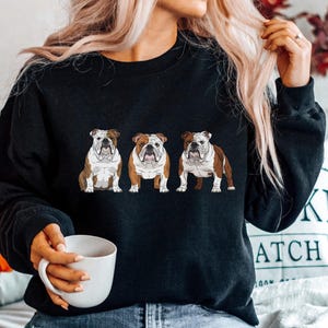 English Bulldog Sweatshirt Size S-5XL, Sweater Pullover Gift, Bulldog Pup Christmas Tee Shirt, Dog Memorial Keepsake, Mothers Day, Holiday image 10