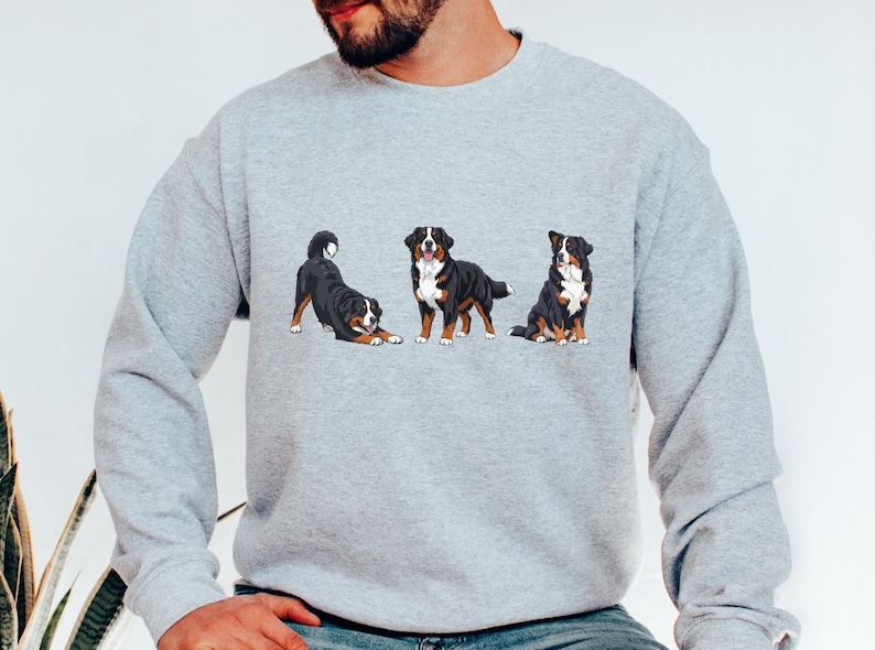 Berner sennenhund tröja storlek S-5XL, Berner sennenhund tröja gåva, husdjursminne, hundutställningspris t-shirt, valpars första jul bild 9