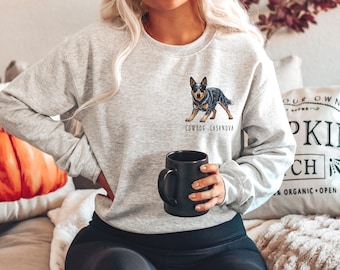 Blue Heeler Personalized Sweatshirt Size S-5XL, Red Heeler Christmas Pullover, Heeler Shirt, Australian Cattle Dog Sweater Dog Memorial Gift