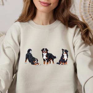Berner sennenhund tröja storlek S-5XL, Berner sennenhund tröja gåva, husdjursminne, hundutställningspris t-shirt, valpars första jul bild 6