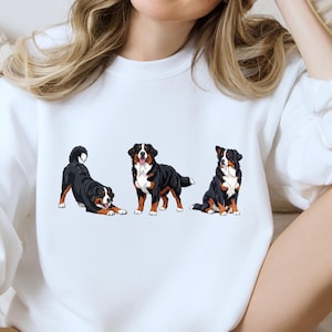 Berner sennenhund tröja storlek S-5XL, Berner sennenhund tröja gåva, husdjursminne, hundutställningspris t-shirt, valpars första jul bild 10