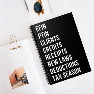 Tax Pro, Accountant Gifts, Tax Season Gift, Tax Preparer Gift, CPA Notebook, CPA Accountant, Tax Season Survivor, Crying During Tax Season