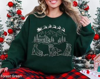 Berner sennenhund, jultomten, Nordpolen, tröja, storlek S-5XL, personlig Berner sennenhund, gåva, stugliv, valpars första jul, mammor