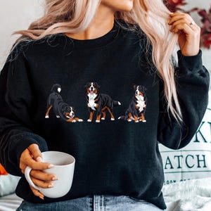 Berner sennenhund tröja storlek S-5XL, Berner sennenhund tröja gåva, husdjursminne, hundutställningspris t-shirt, valpars första jul bild 12