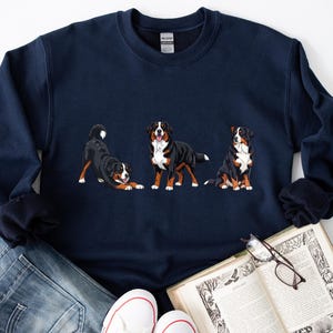 Berner sennenhund tröja storlek S-5XL, Berner sennenhund tröja gåva, husdjursminne, hundutställningspris t-shirt, valpars första jul bild 7