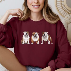 English Bulldog Sweatshirt Size S-5XL, Sweater Pullover Gift, Bulldog Pup Christmas Tee Shirt, Dog Memorial Keepsake, Mothers Day, Holiday image 14