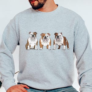 English Bulldog Sweatshirt Size S-5XL, Sweater Pullover Gift, Bulldog Pup Christmas Tee Shirt, Dog Memorial Keepsake, Mothers Day, Holiday image 8