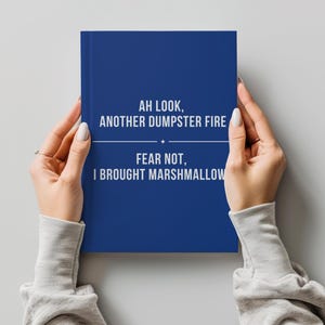 Dumpster Fire Work, Coworker Blue Journal Notebook, Coworker Farewell, Boss Holiday Gift White Elephant, CPA Tax Accountant, Office Stocking