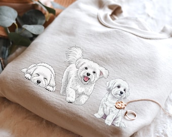 Coton De Tulear Dog Sweatshirt Size S-5XL, White Coton De Tulear Sweater Gift, Pet Memorial, Dog Show Prize Tee Shirt, Puppys 1st Christmas