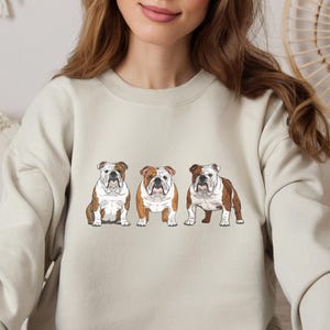 English Bulldog Sweatshirt Size S-5XL, Sweater Pullover Gift, Bulldog Pup Christmas Tee Shirt, Dog Memorial Keepsake, Mothers Day, Holiday image 11