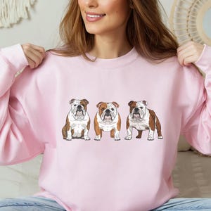 English Bulldog Sweatshirt Size S-5XL, Sweater Pullover Gift, Bulldog Pup Christmas Tee Shirt, Dog Memorial Keepsake, Mothers Day, Holiday image 9