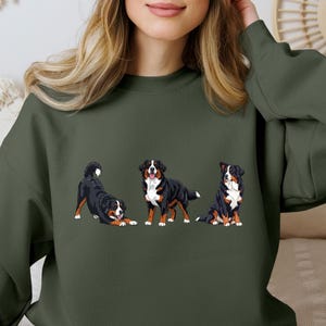Berner sennenhund tröja storlek S-5XL, Berner sennenhund tröja gåva, husdjursminne, hundutställningspris t-shirt, valpars första jul bild 4