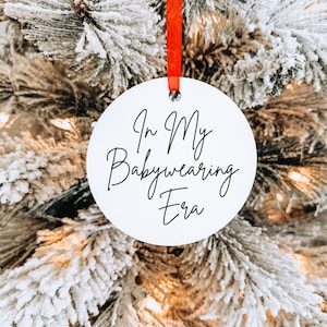 Ornamento da minha era de carregar bebês, carregar bebês, tipoia de argola, mamãe que carrega bebês, presente para nova mamãe, porta-bebês, arte de carregar bebês, presente de Natal para mamãe