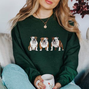 English Bulldog Sweatshirt Size S-5XL, Sweater Pullover Gift, Bulldog Pup Christmas Tee Shirt, Dog Memorial Keepsake, Mothers Day, Holiday image 17