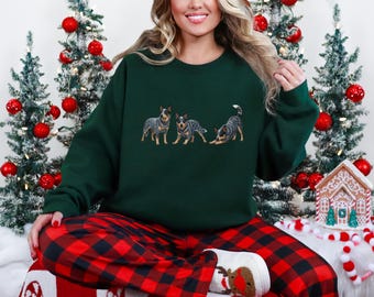 Blue Heeler Sweatshirt Size S-5XL, Red Heeler Pullover, Heeler Shirt, Australian Cattle Dog Sweater, Dog Memorial, Heeler Christmas Gift