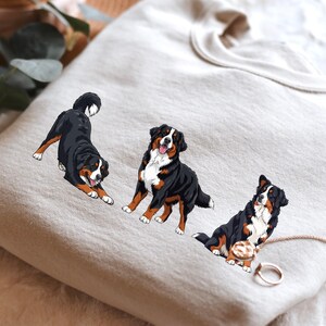 Berner sennenhund tröja storlek S-5XL, Berner sennenhund tröja gåva, husdjursminne, hundutställningspris t-shirt, valpars första jul bild 2